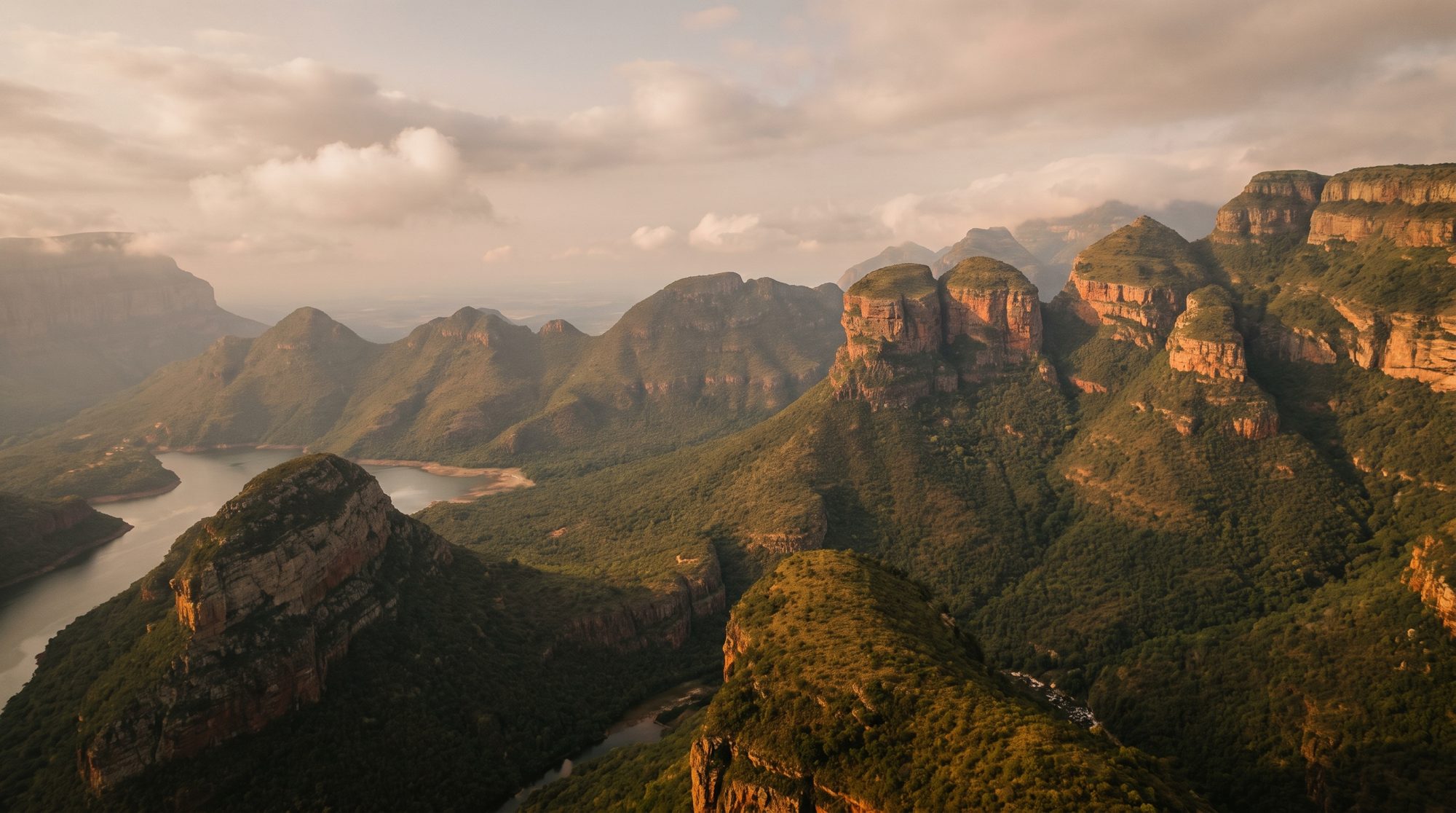 The Three Rondavels over the Blyde River Canyon