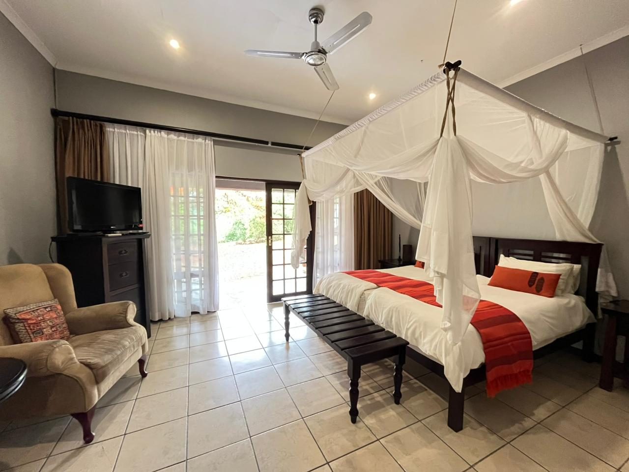 Luxury room opening onto the verandah
