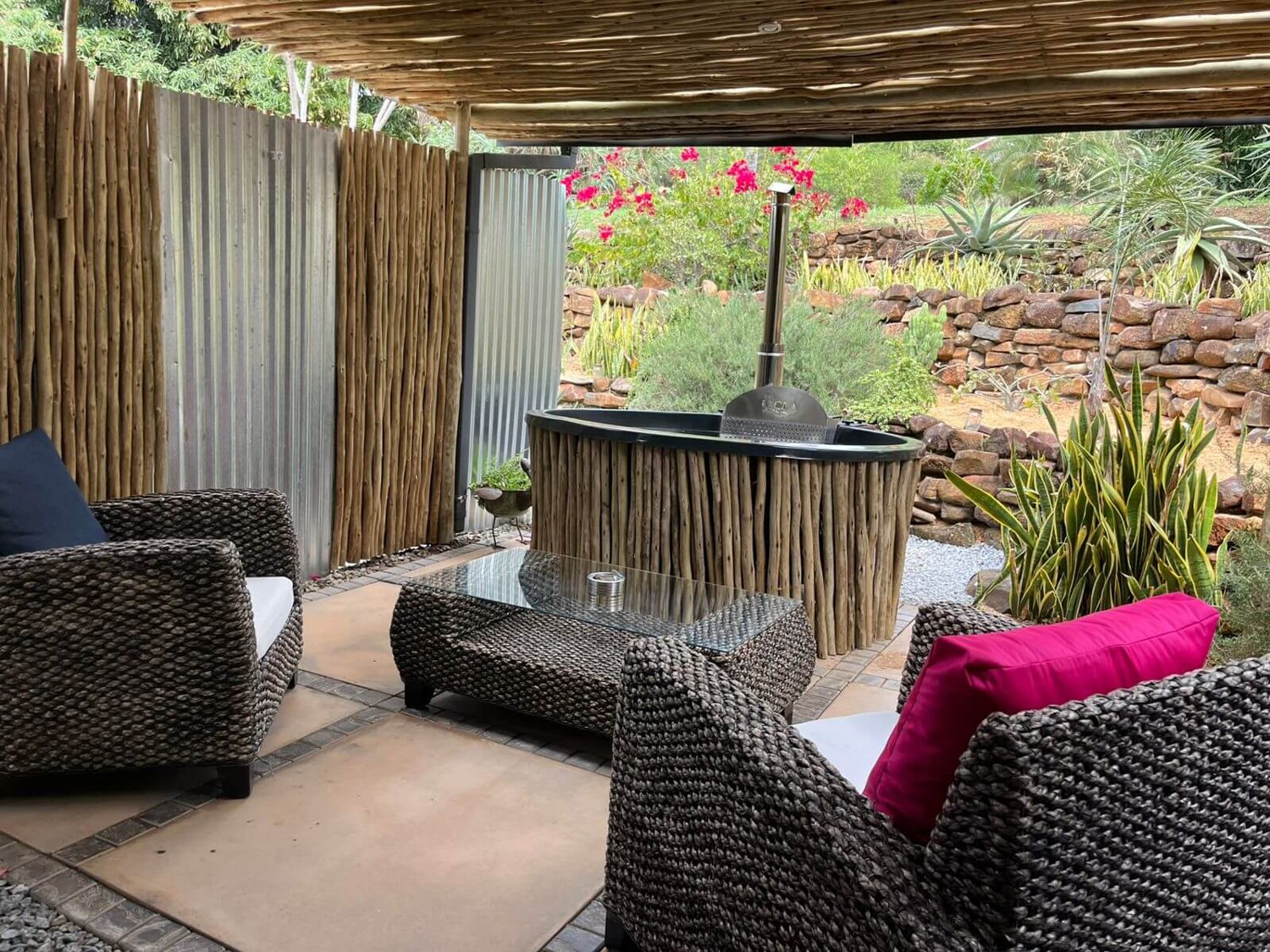 The Villa private hot tub lounge